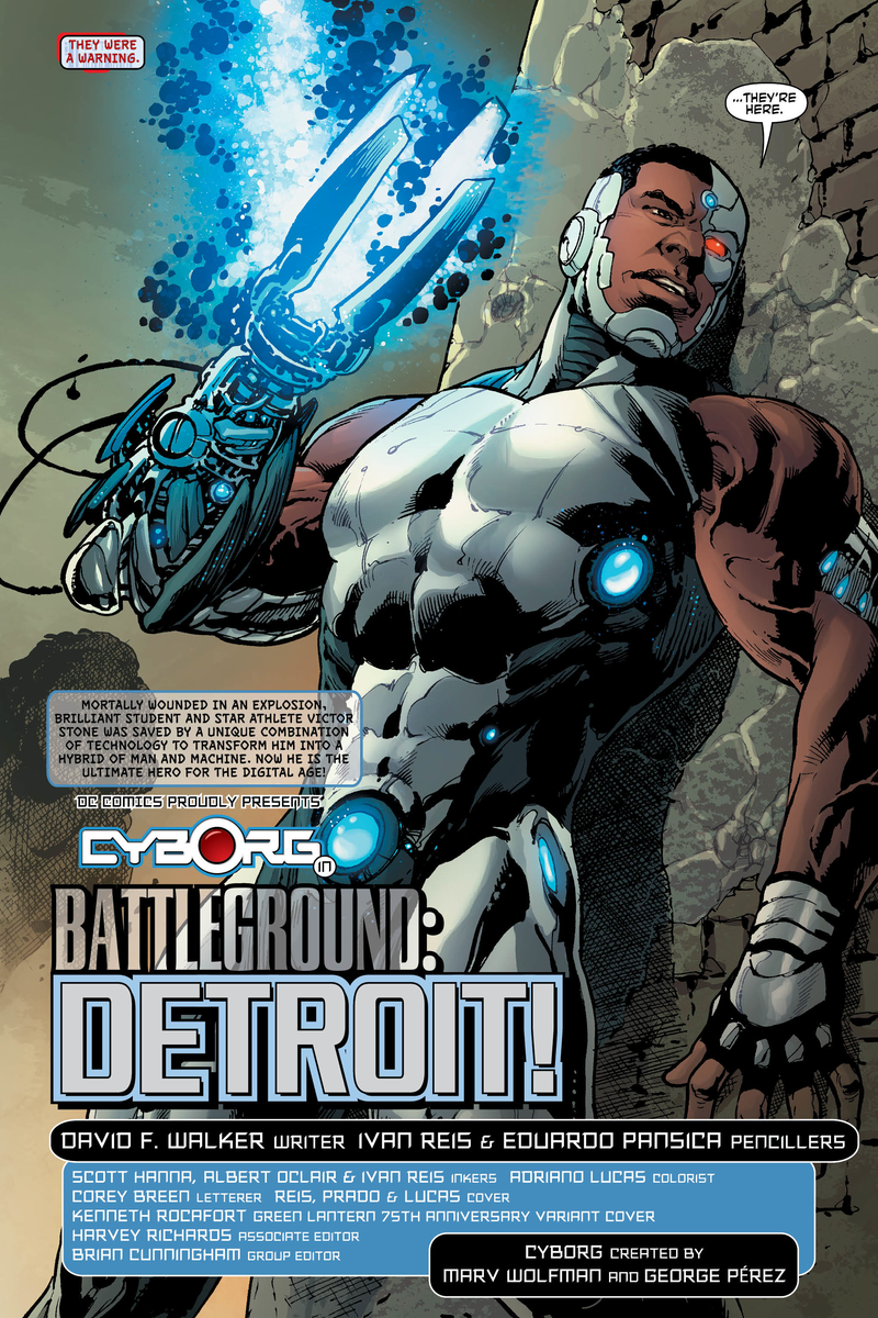 Illustration for article titled Exclusive DC preview: Vic Stone fights to save Detroit in Cyborg #3